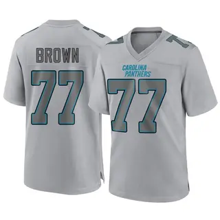 Men's Nike Deonte Brown Black Carolina Panthers Game Player Jersey