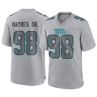 Men's Carolina Panthers #98 Marquis Haynes Black 100th Season Limited Jersey