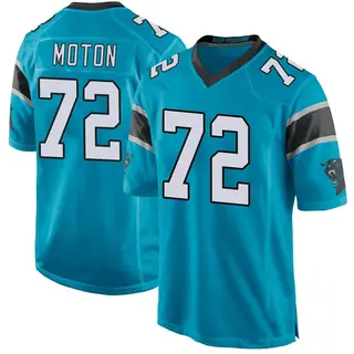 Men's Nike Taylor Moton Black Carolina Panthers Game Jersey