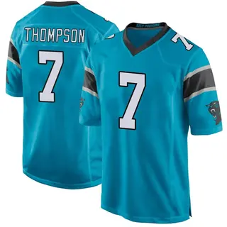 Shaq Thompson Carolina Panthers Game-Used #7 White Jersey vs. New York  Giants on September 18 2022