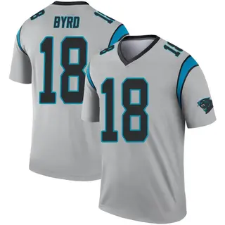 Men's Nike D.J. Moore Silver Carolina Panthers Inverted Legend Jersey