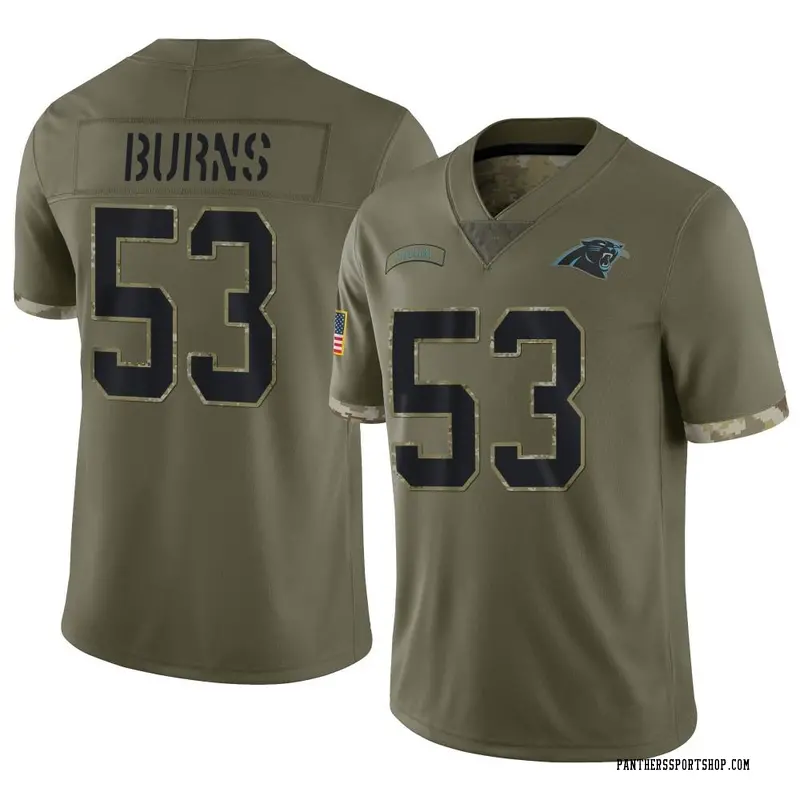 Carolina Panthers Brian Burns Jersey Print Team Color / Large - 27x39 | Sporticulture