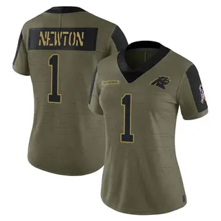 Cam Newton Carolina Panthers Nike Salute To Service Limited Jersey - Olive