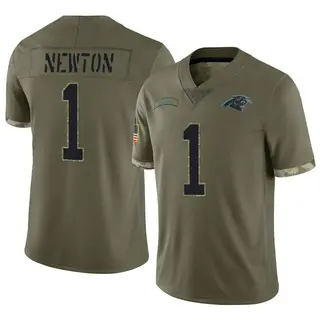 Cam Newton Carolina Panthers Nike Salute To Service Limited Jersey - Olive